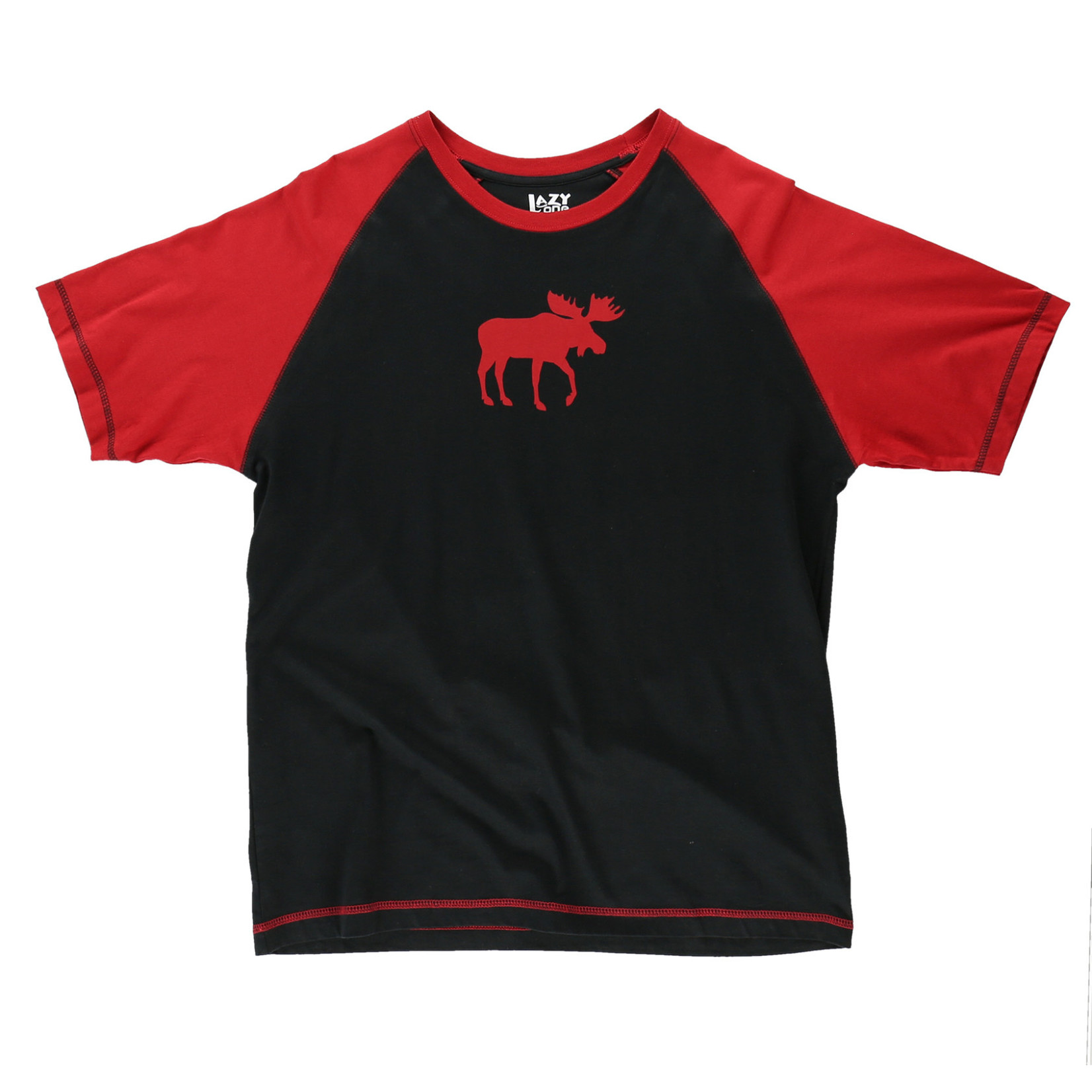 Lazy One Red Classic Moose PJ Tee