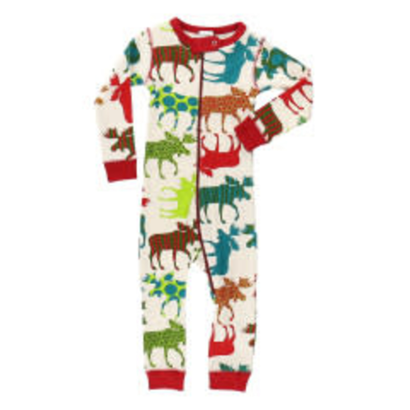 Lazy One Union Suit Patterned Moose