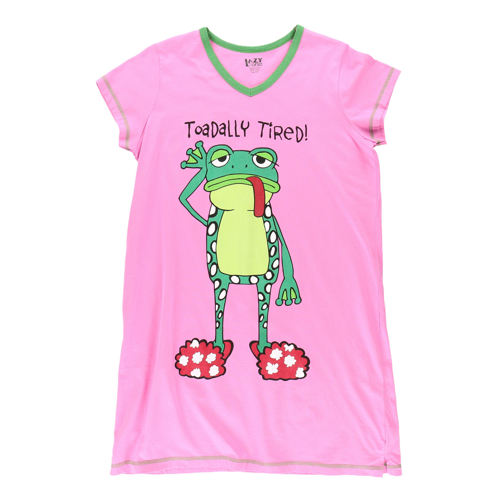 Lazy One Toadally Tired  V-neck Nightshirt