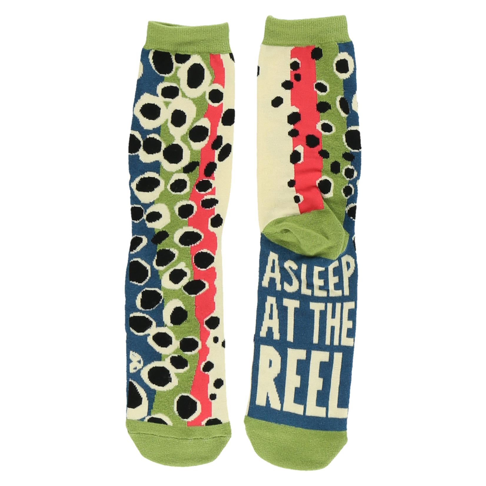 Lazy One Asleep At The Reel Fish Crew Sock