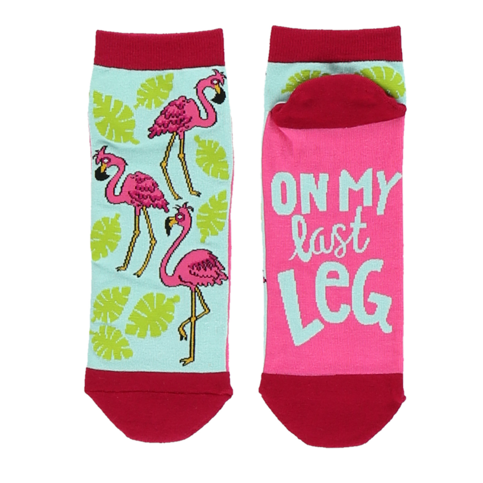 Lazy One (DNR) On My Last Leg Flamingo Anklet Sock