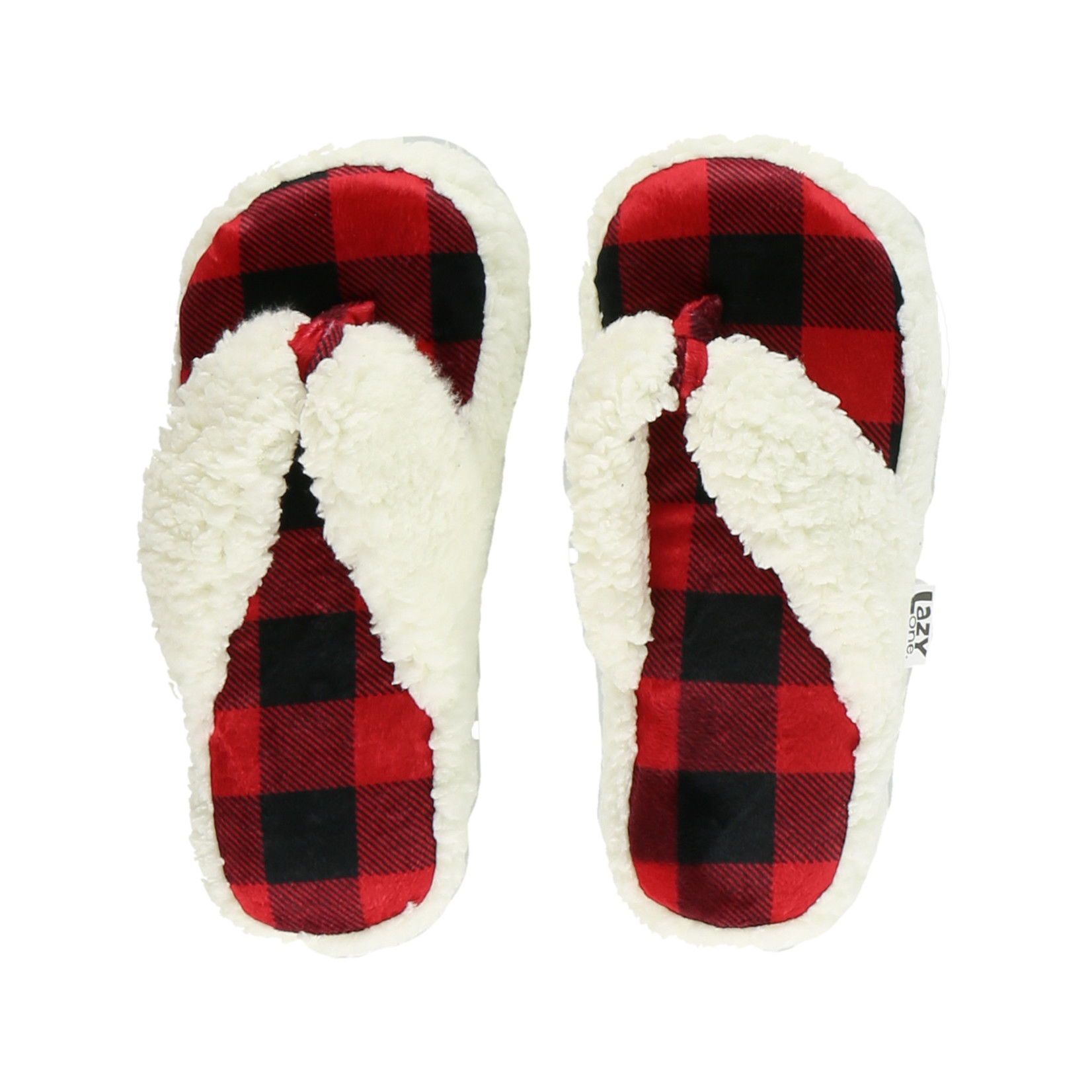 Lazy One Red Plaid Spa Slipper