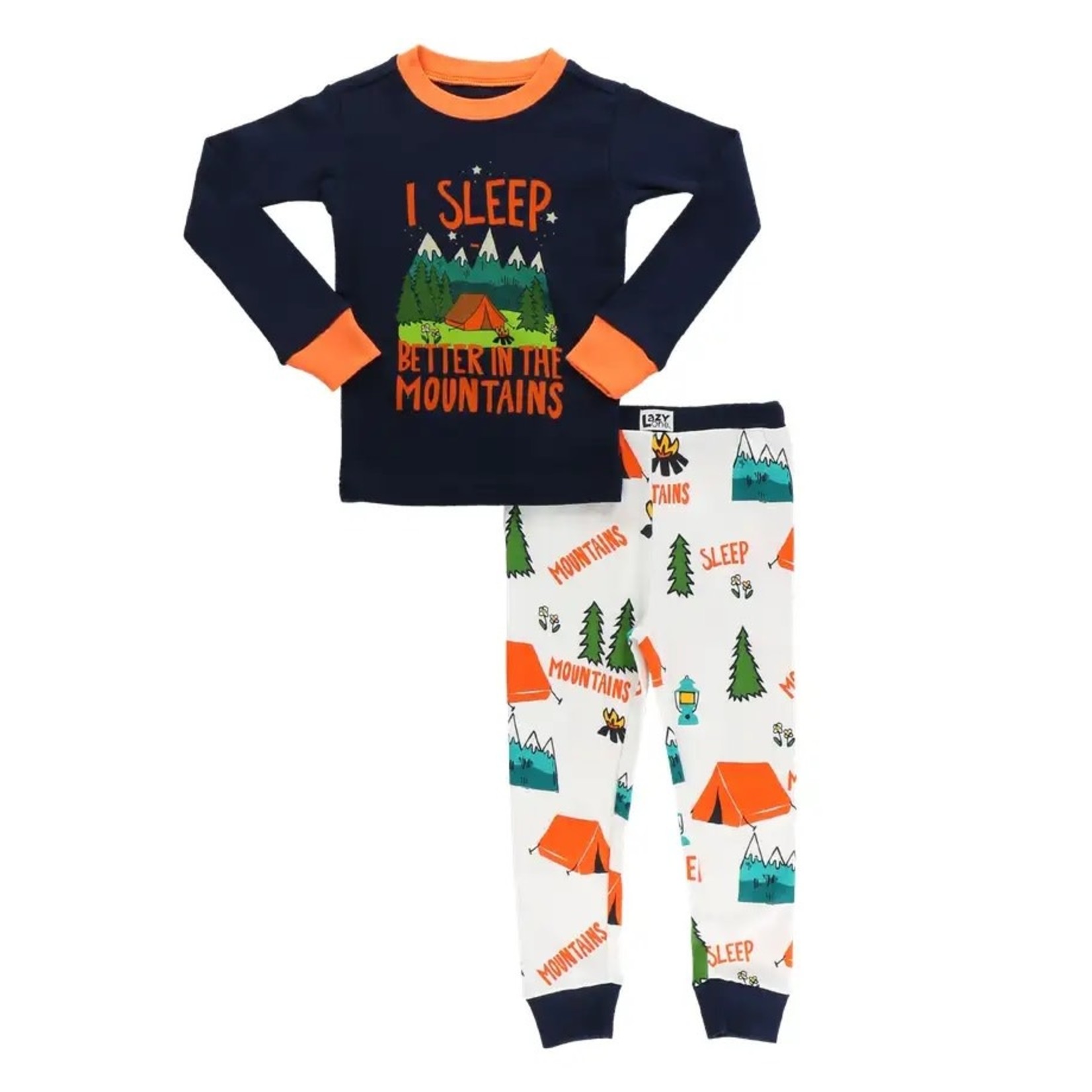 Lazy One Sleep Better in The Mountains Kid's Long Sleeve PJ's