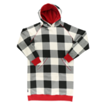 Lazy One Black White Plaid Sleep Hoodie