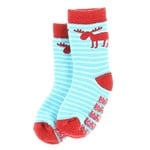 Lazy One Moose Stripe Blue Infant Socks: