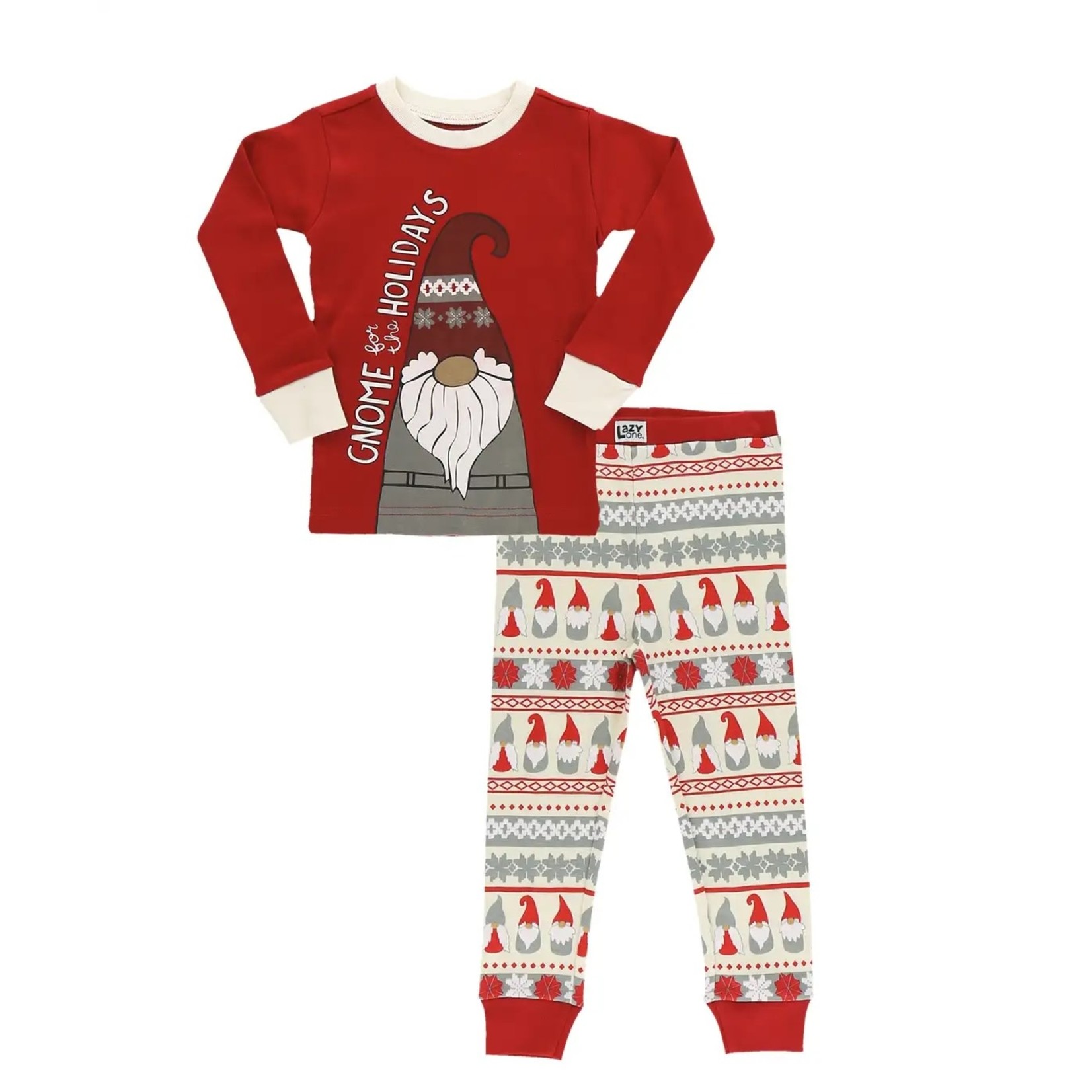 Lazy One Gnome For The Holidays Kid's Long Sleeve PJ's