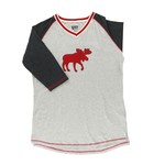 Lazy One * Cabin Moose PJ Tall Tee