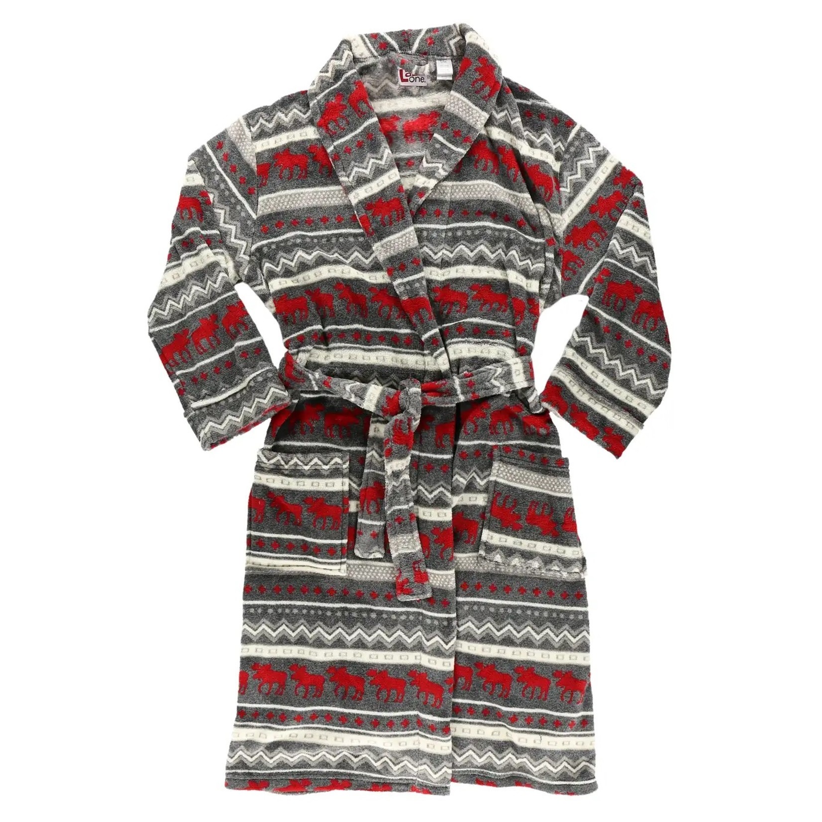 Lazy One Cabin Moose Men's Bathrobe