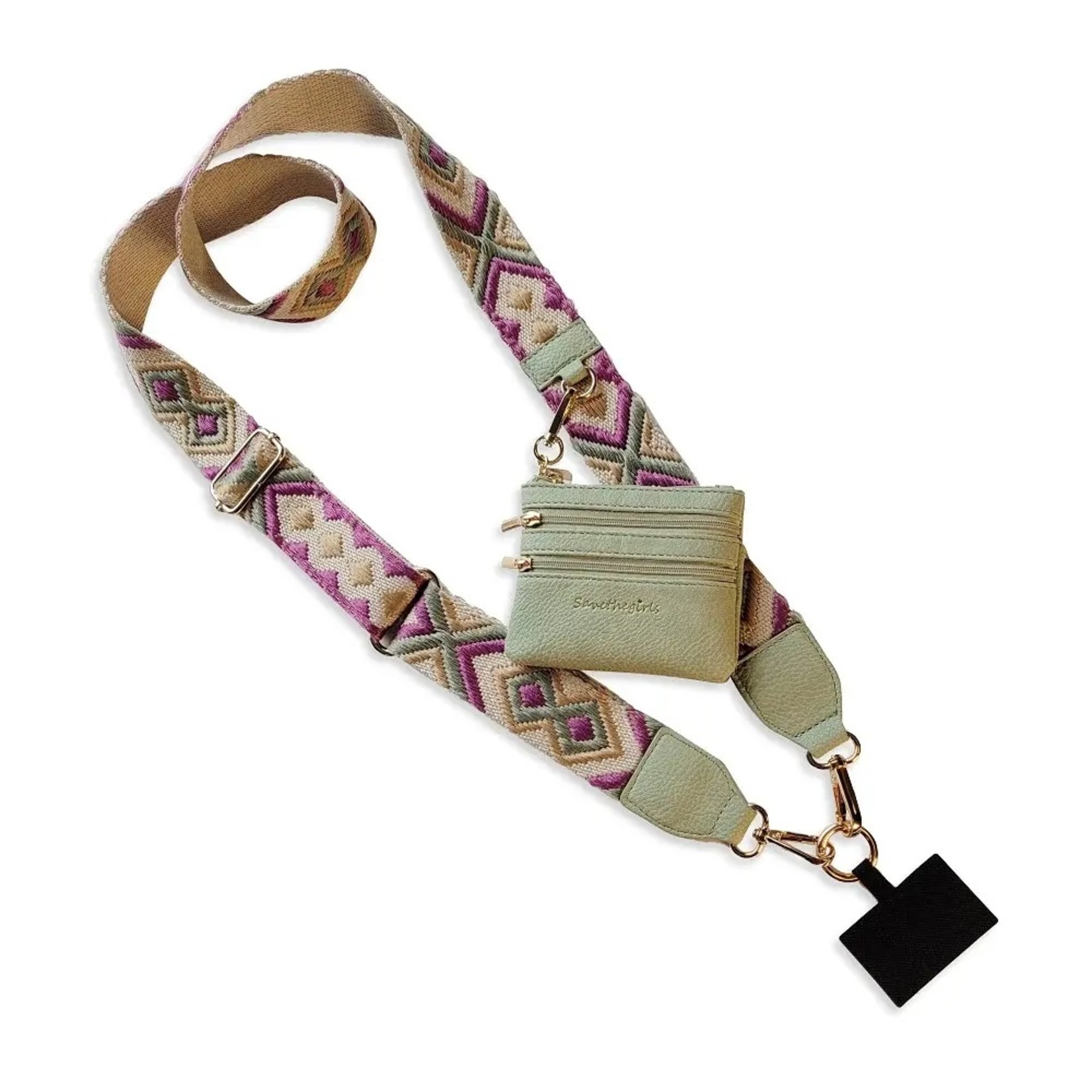 Save the Girls Clip & Go Strap w/ Zippered Pouch: