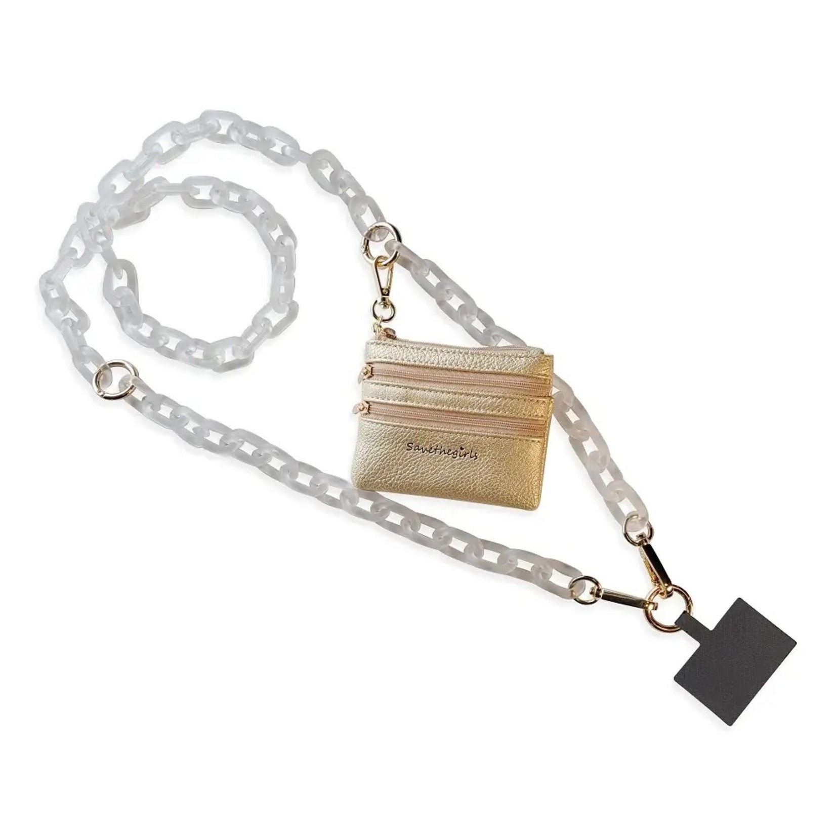 Save the Girls Clip & Go Chain w/ Zippered Pouch: