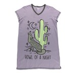 Lazy One Howl of a Night Purple V-neck Nightshirt