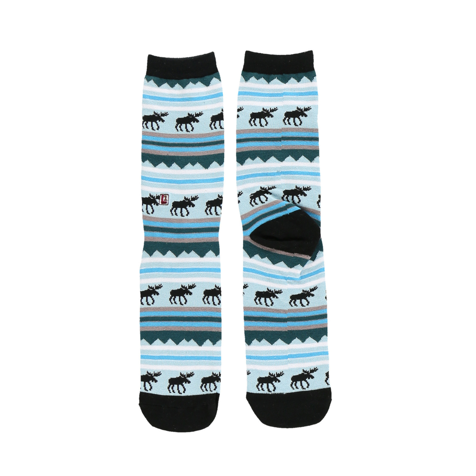 Lazy One Winter Moose Crew Sock: