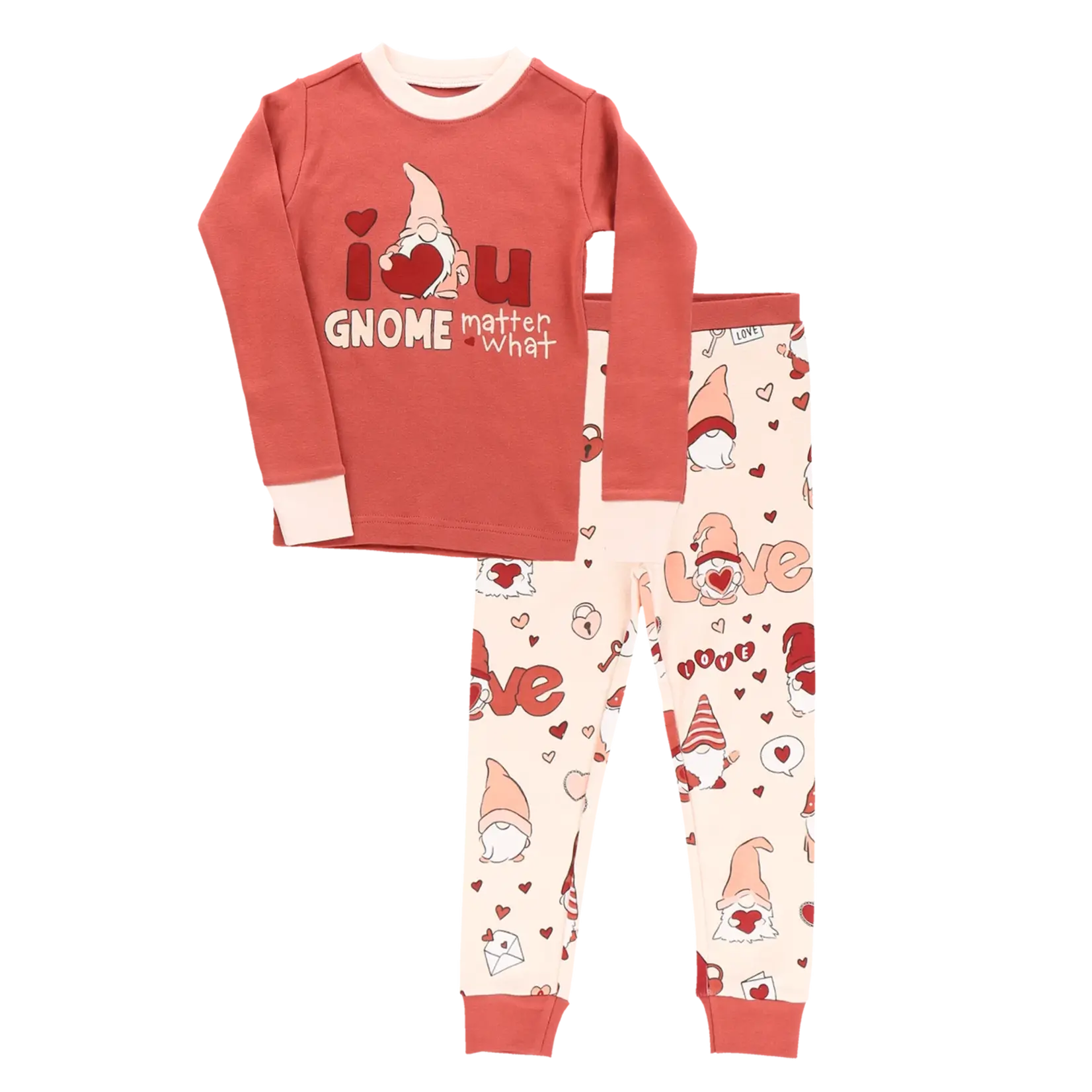 Lazy One Gnome Matter What Kid's Long Sleeve PJ's