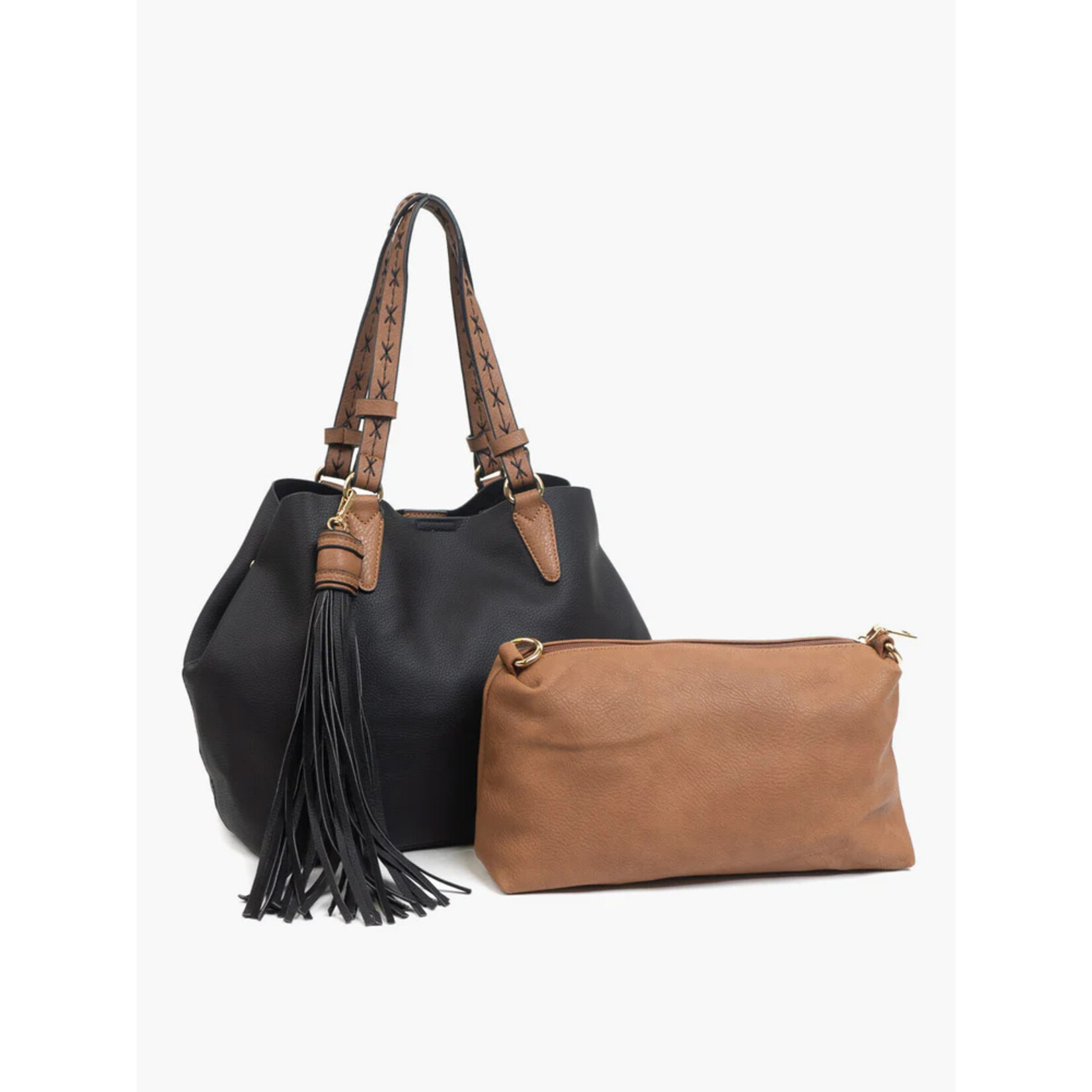 Jen & Co Purse: Aliza- Satchel: Black