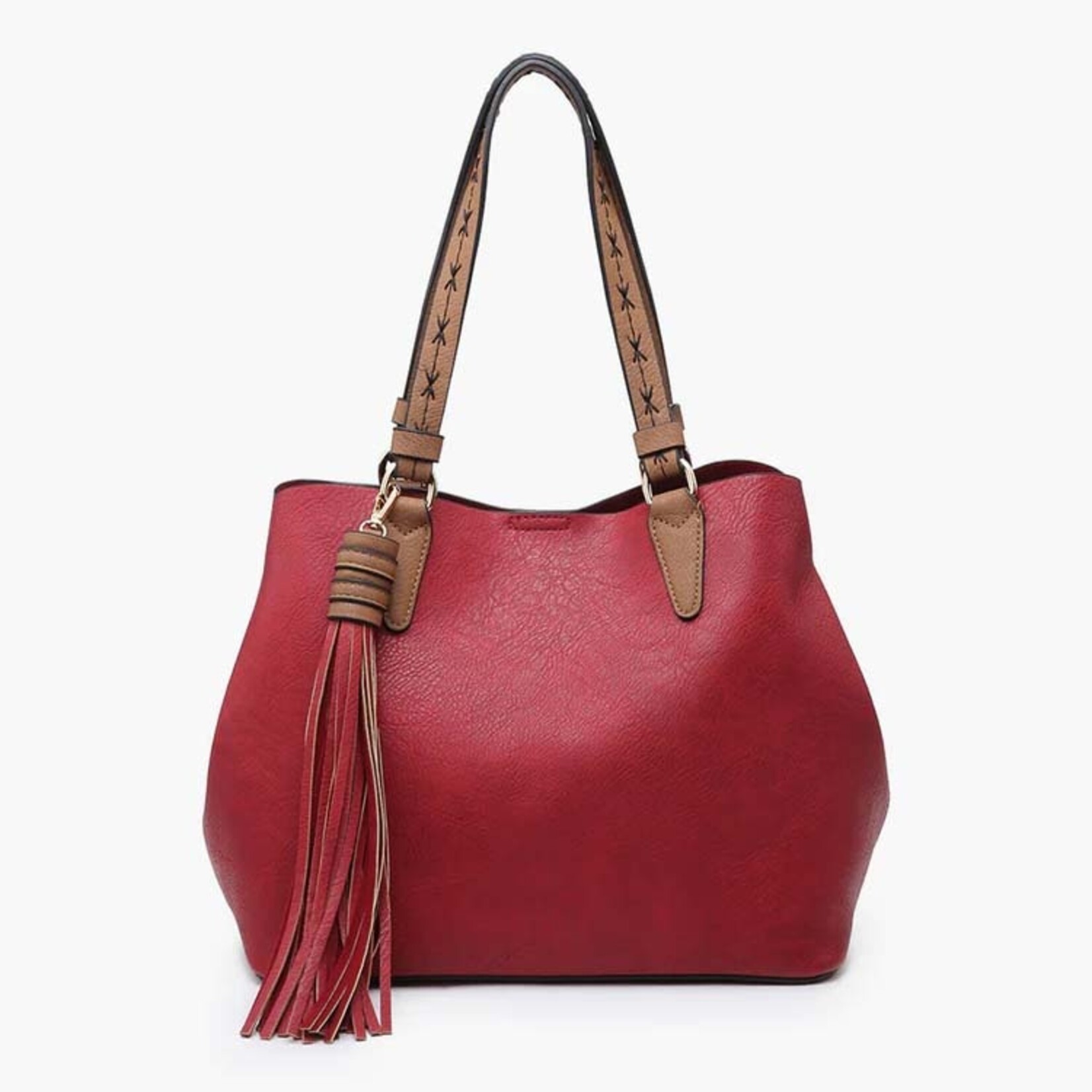 Jen & Co Purse: Aliza- Satchel: Wine