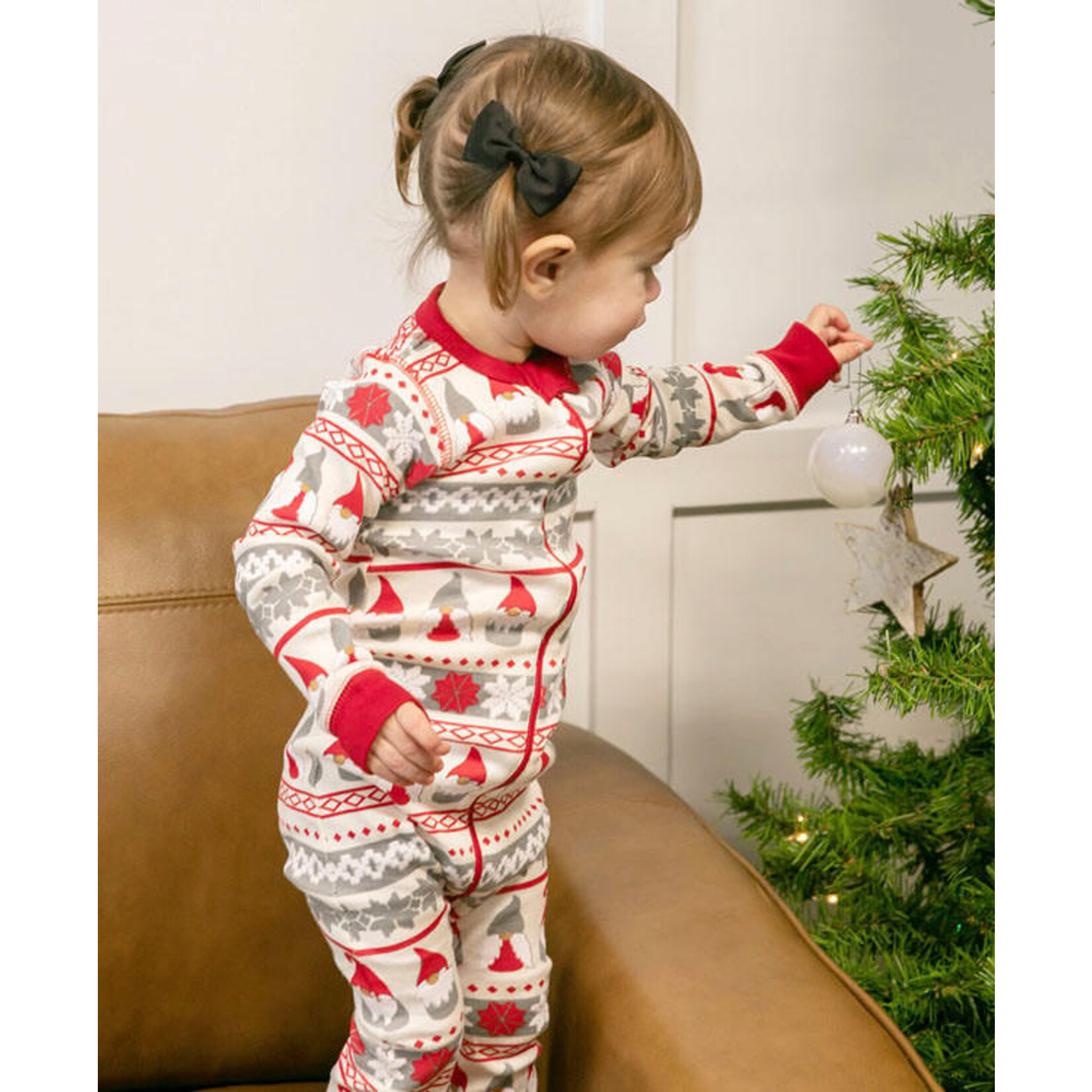 Lazy One Gnome Fair Isle Infant Union Suit