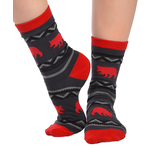 Lazy One Cabin Bear Crew Sock