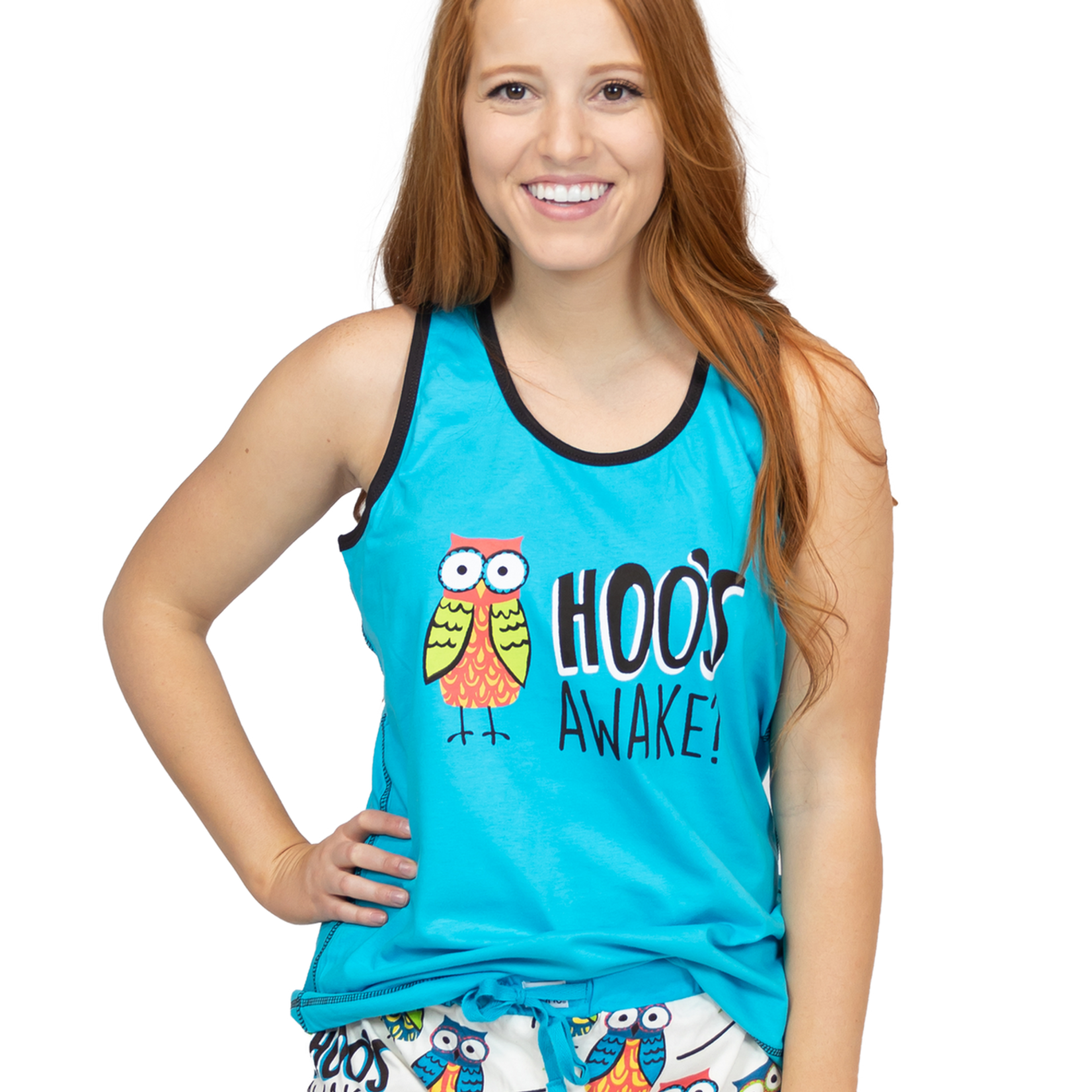 Lazy One (DNR) Hoo's Awake Women's Owl Tank Top