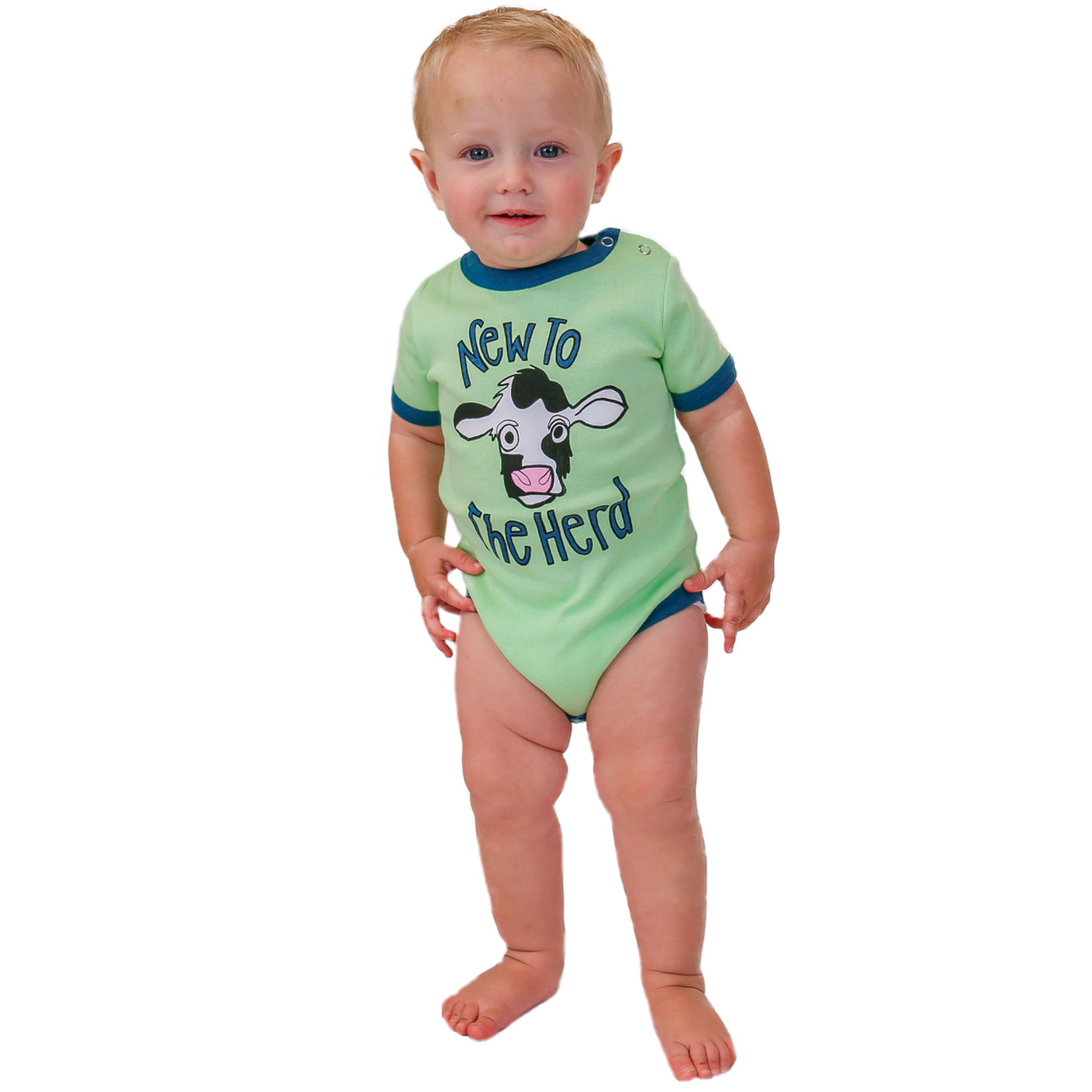 Lazy One New To The Herd Cow Infant Creeper Onesie