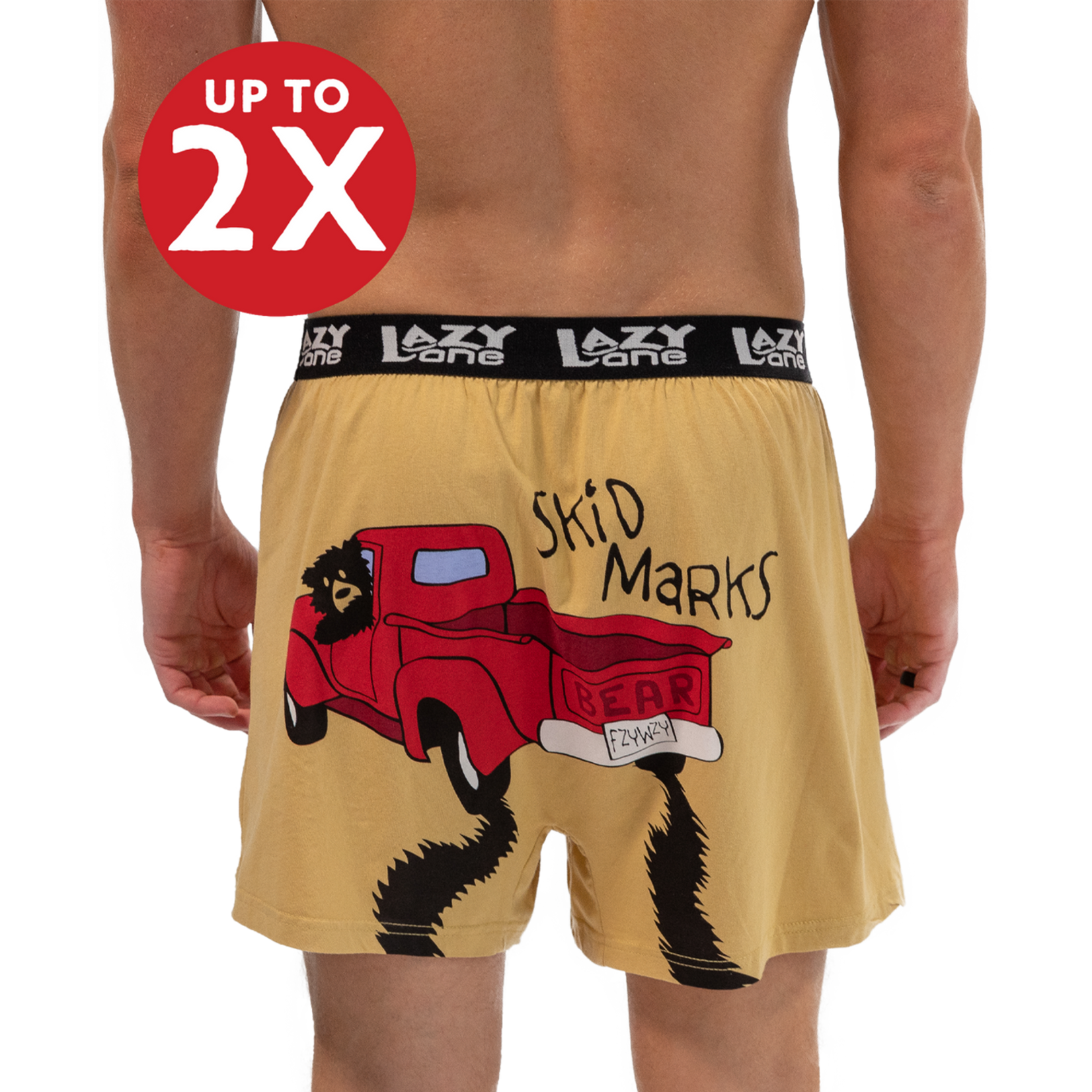 Lazy One Skid Marks Men's Funny Boxer