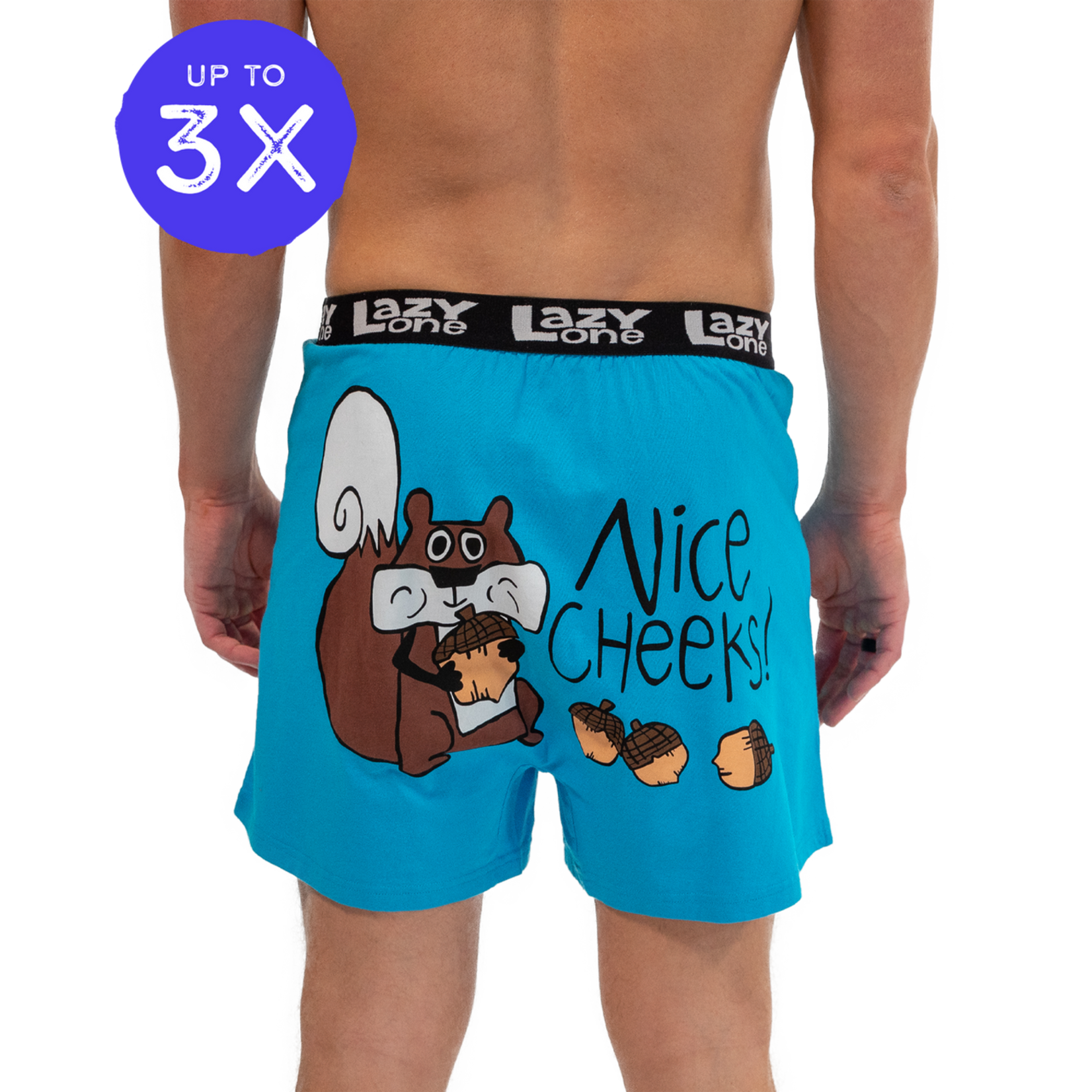 Lazy One Nice Cheeks Men's Squirrel Funny Boxer