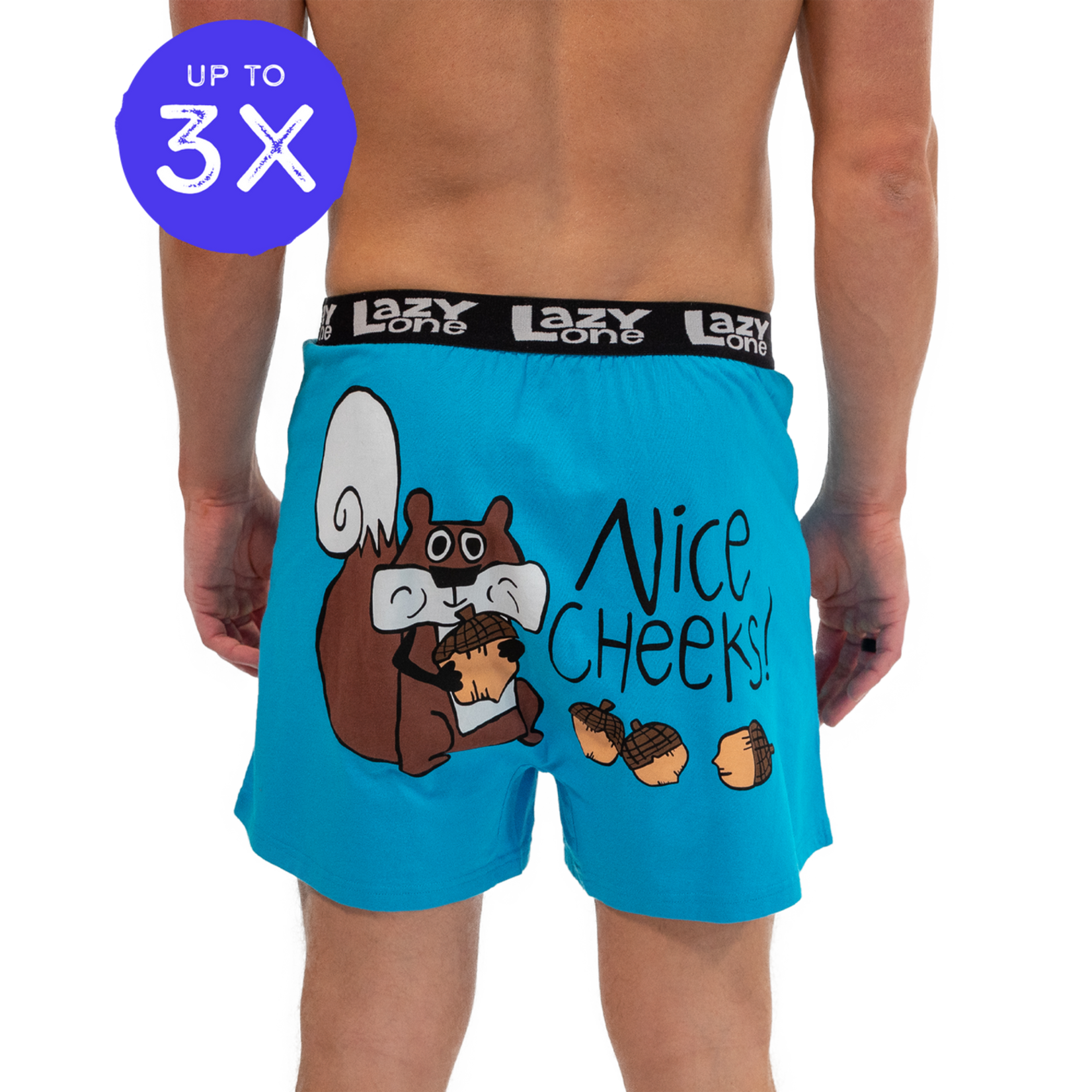 Lazy One Nice Cheeks Men's Squirrel Funny Boxer