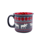 Lazy One Moose Fair Isle Ceramic Mug