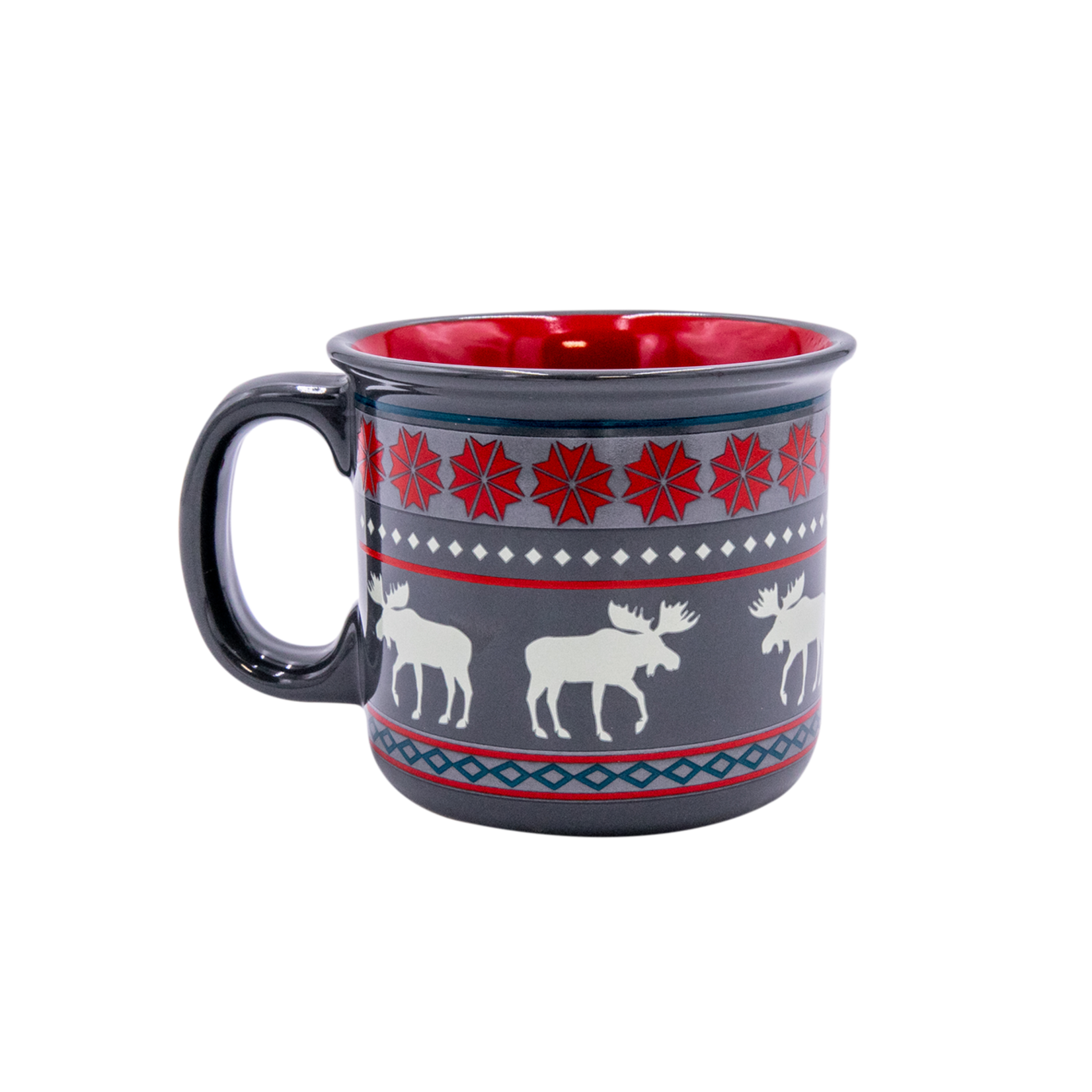 Lazy One Moose Fair Isle Ceramic Mug