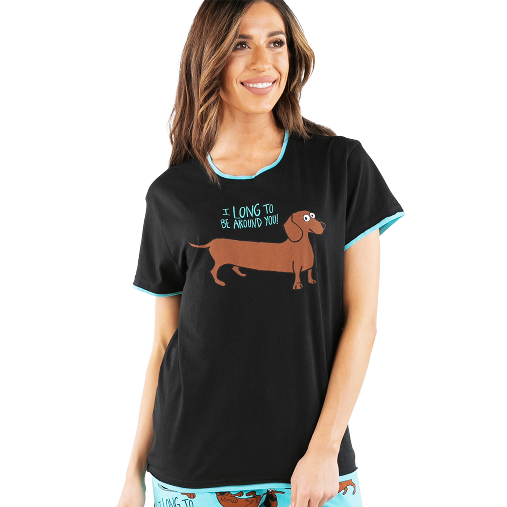 Lazy One Long To Be Around You Women's Regular Fit Dog PJ Tee