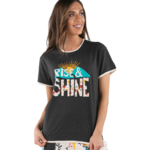 Lazy One Rise & Shine Women's Regular Fit Flower PJ Tee