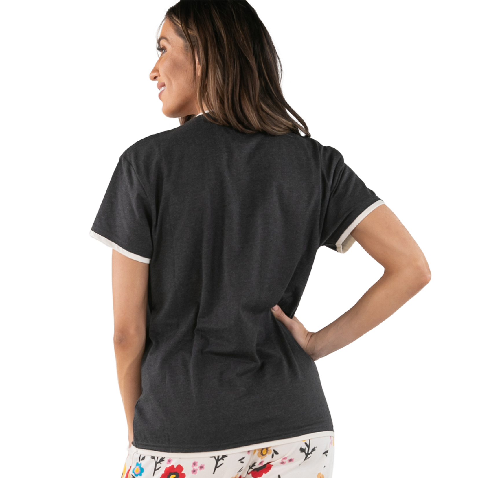 Lazy One Rise & Shine Women's Regular Fit Flower PJ Tee