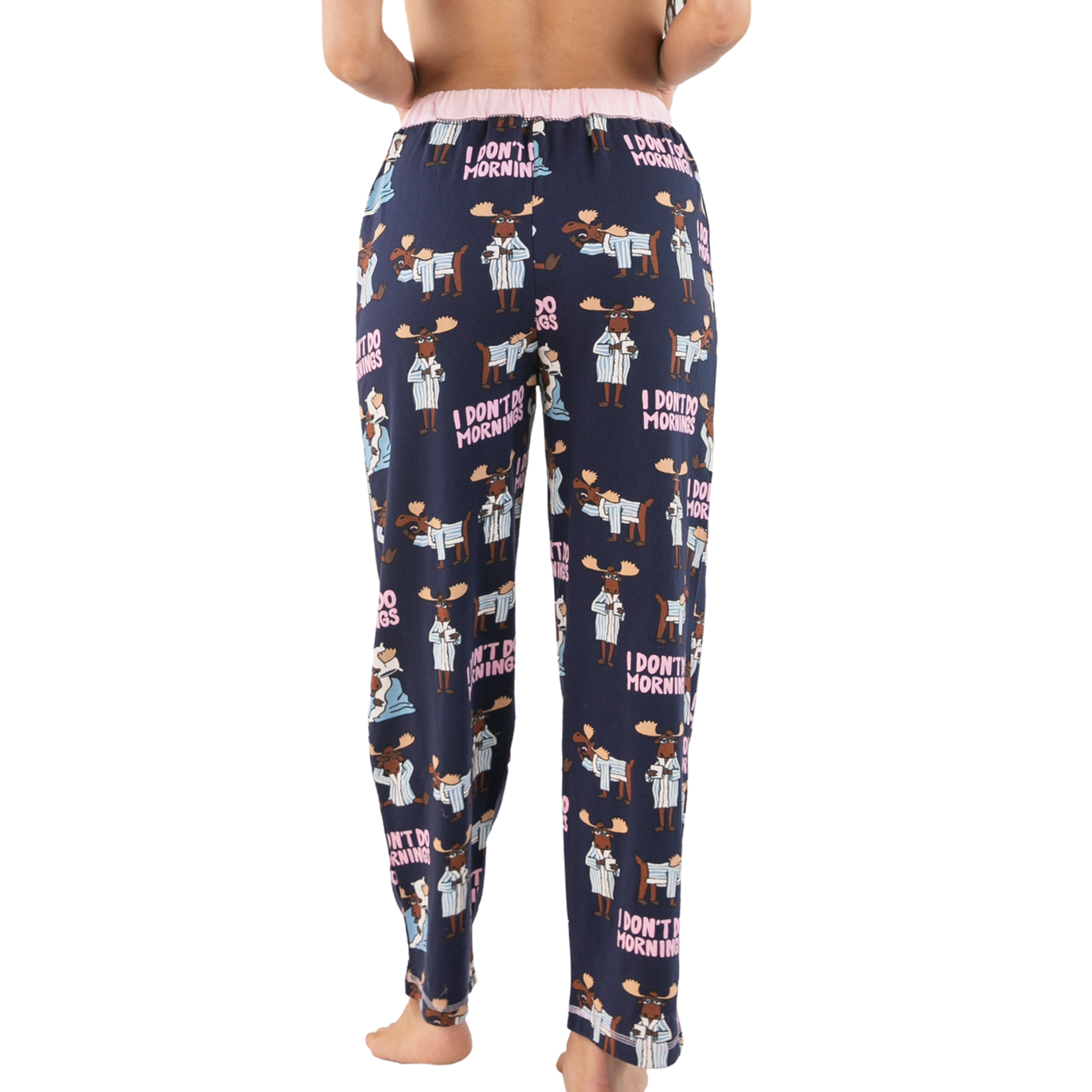 Lazy One I Don't Do Mornings Women's Regular Fit Moose PJ Pants