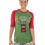 Lazy One Lights Out! Women's Reindeer Tall Tee