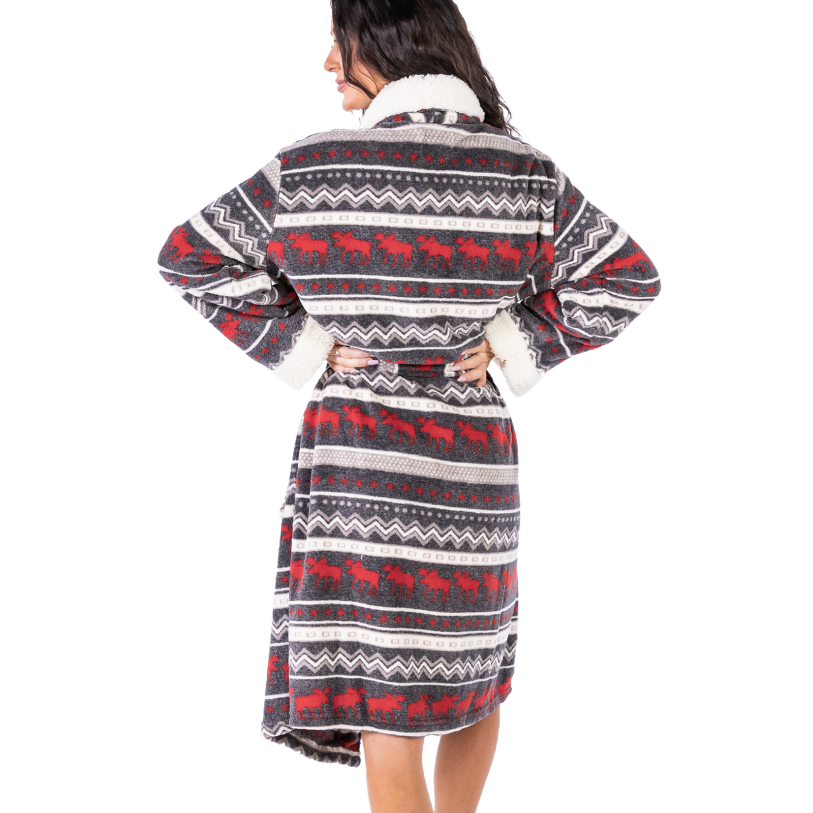 Lazy One Cabin Moose Women's Bathrobe