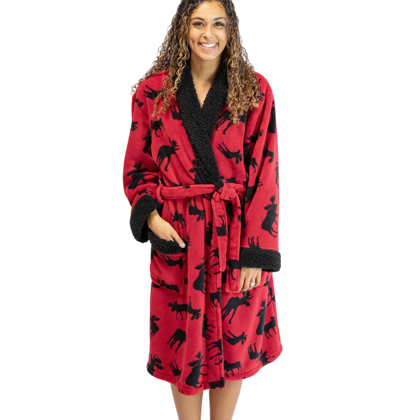 Lazy One Classic Moose Women's Bathrobe