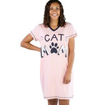 Lazy One Cat Mom Women's V-neck Nightshirt