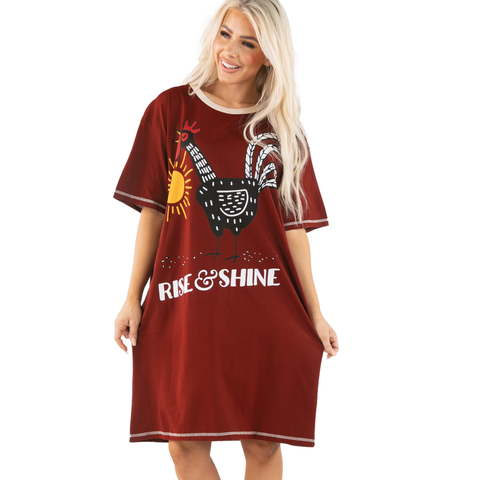 Lazy One Rise & Shine Rooster Nightshirt