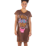 Lazy One (DNR) Latte Sleep Women's V-neck Nightshirt