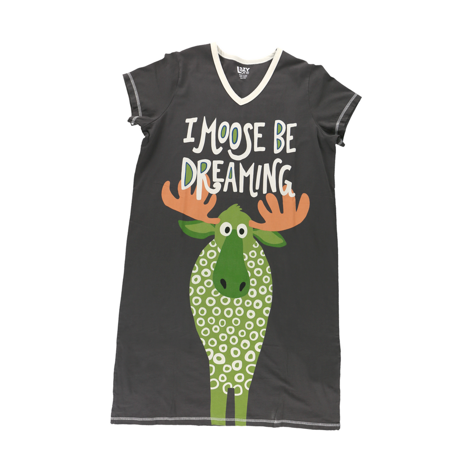 Lazy One (DNR) I Moose Be Dreaming Women's V-Neck Nightshirt