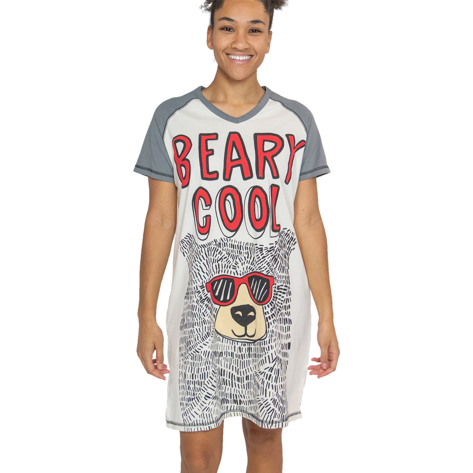 Lazy One (DNR)  Beary Cool Women's V-neck Nightshirt