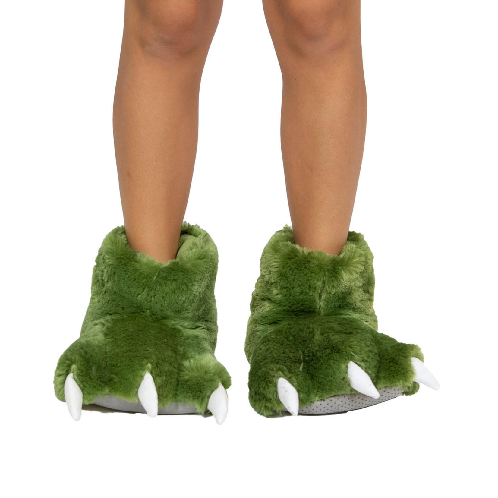 Lazy One (DNR) Green Dino Kids and Adult Paw Slipper