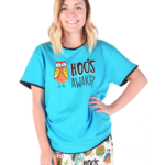 Lazy One (DNR) Hoo's Awake Women's Regular Fit Owl PJ Tee