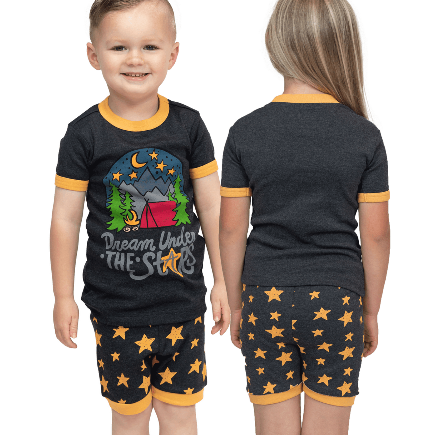 Lazy One Dream Under the Stars Kid's PJ Camping Short Set