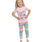 Lazy One No Prob Llama Kid's Short Sleeve PJ's