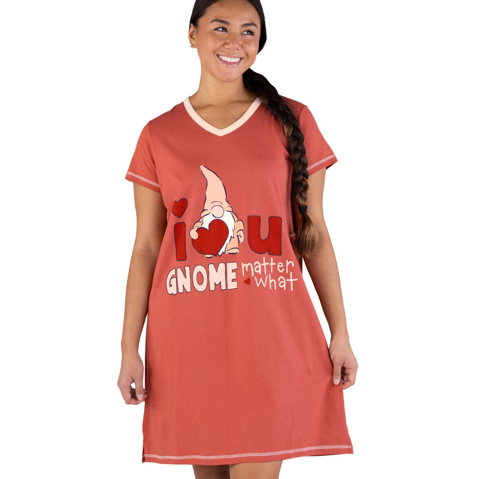 Lazy One Gnome Matter What Women's V-Neck Nightshirt