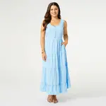 COCO + CARMEN Meadow Gauze Tiered Tank Dress