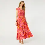 COCO + CARMEN Aliya Button Front Maxi Dress