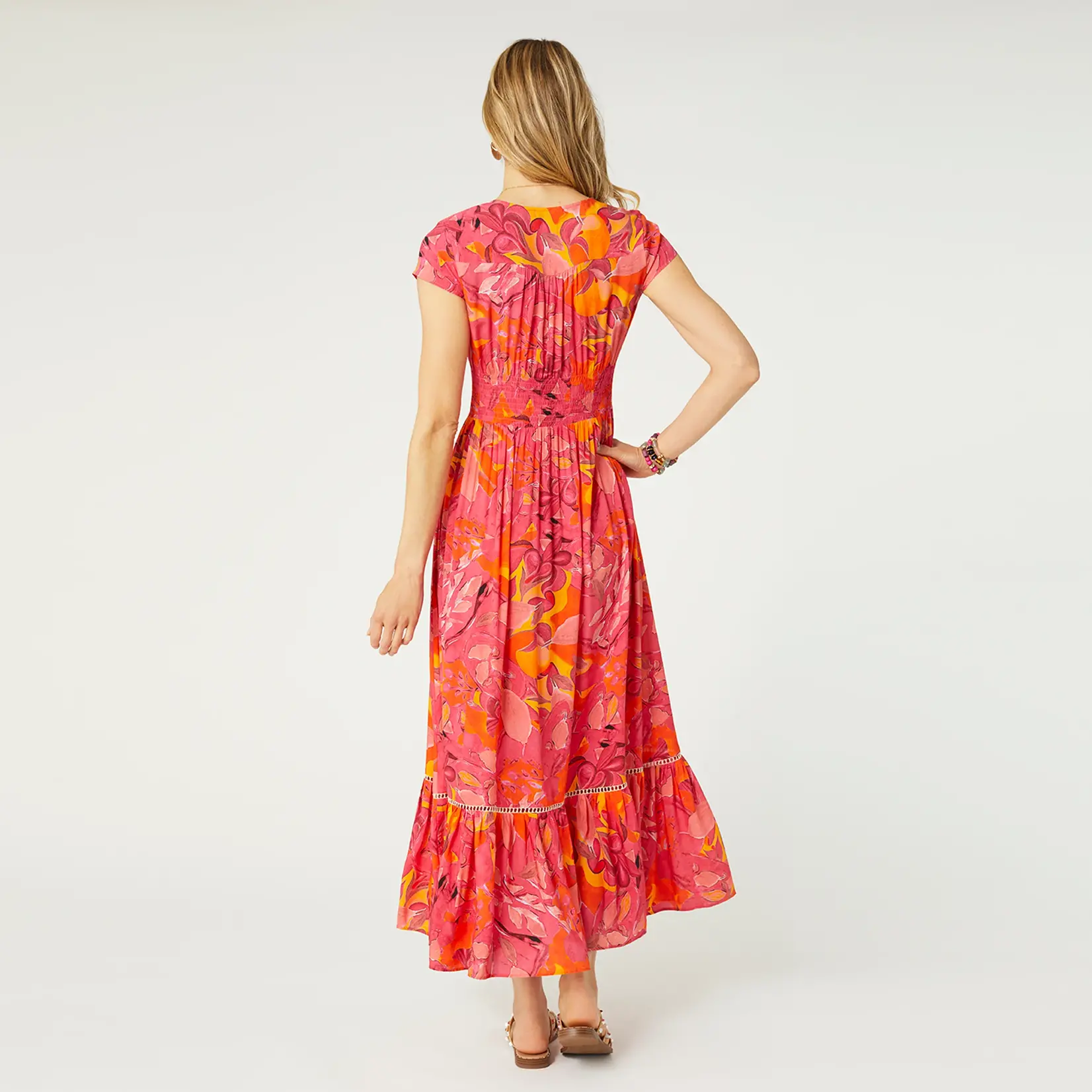 COCO + CARMEN Aliya Button Front Maxi Dress