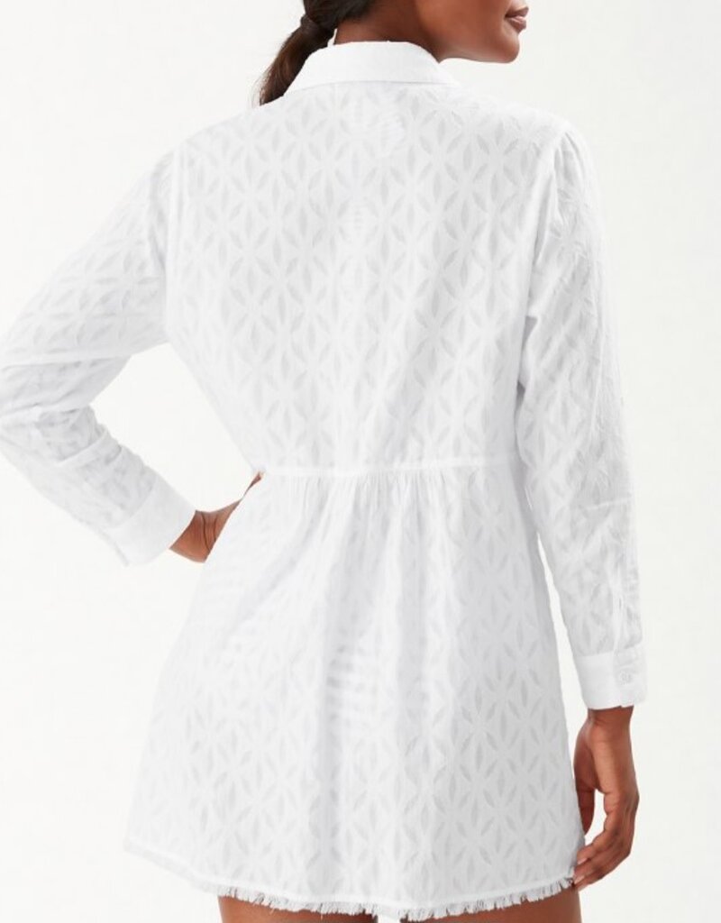 Tommy Bahama Tommy Bahama Jacquard Boyfriend Shirt/ Cover-Up