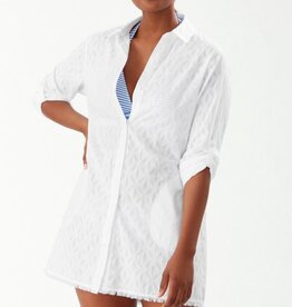 Tommy Bahama Tommy Bahama Jacquard Boyfriend Shirt/ Cover-Up